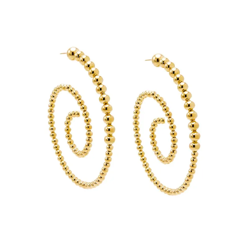 Multi Beaded Ball Looped Stud Earring sold by Adina Eden's