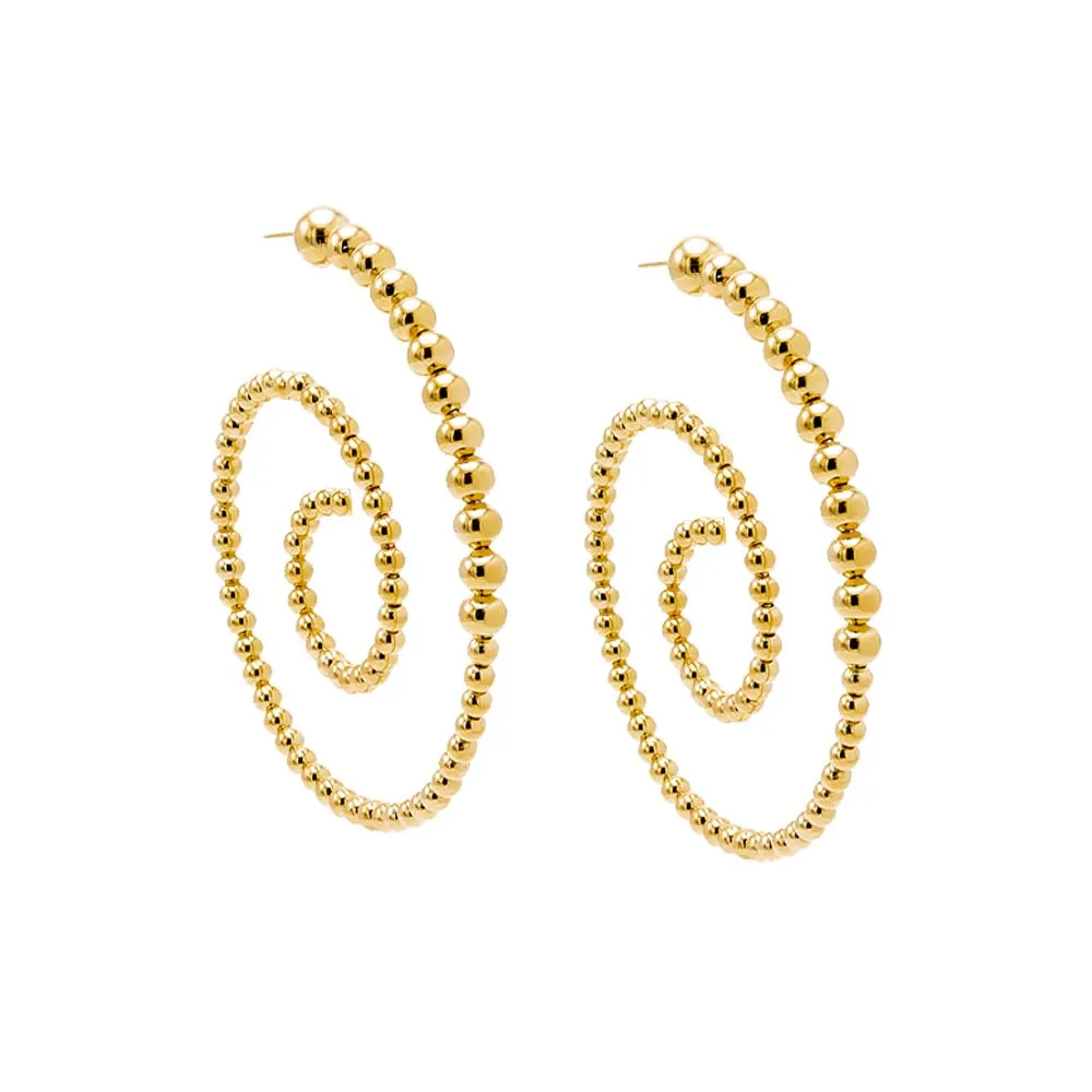 Multi Beaded Ball Looped Stud Earring sold by Adina Eden's