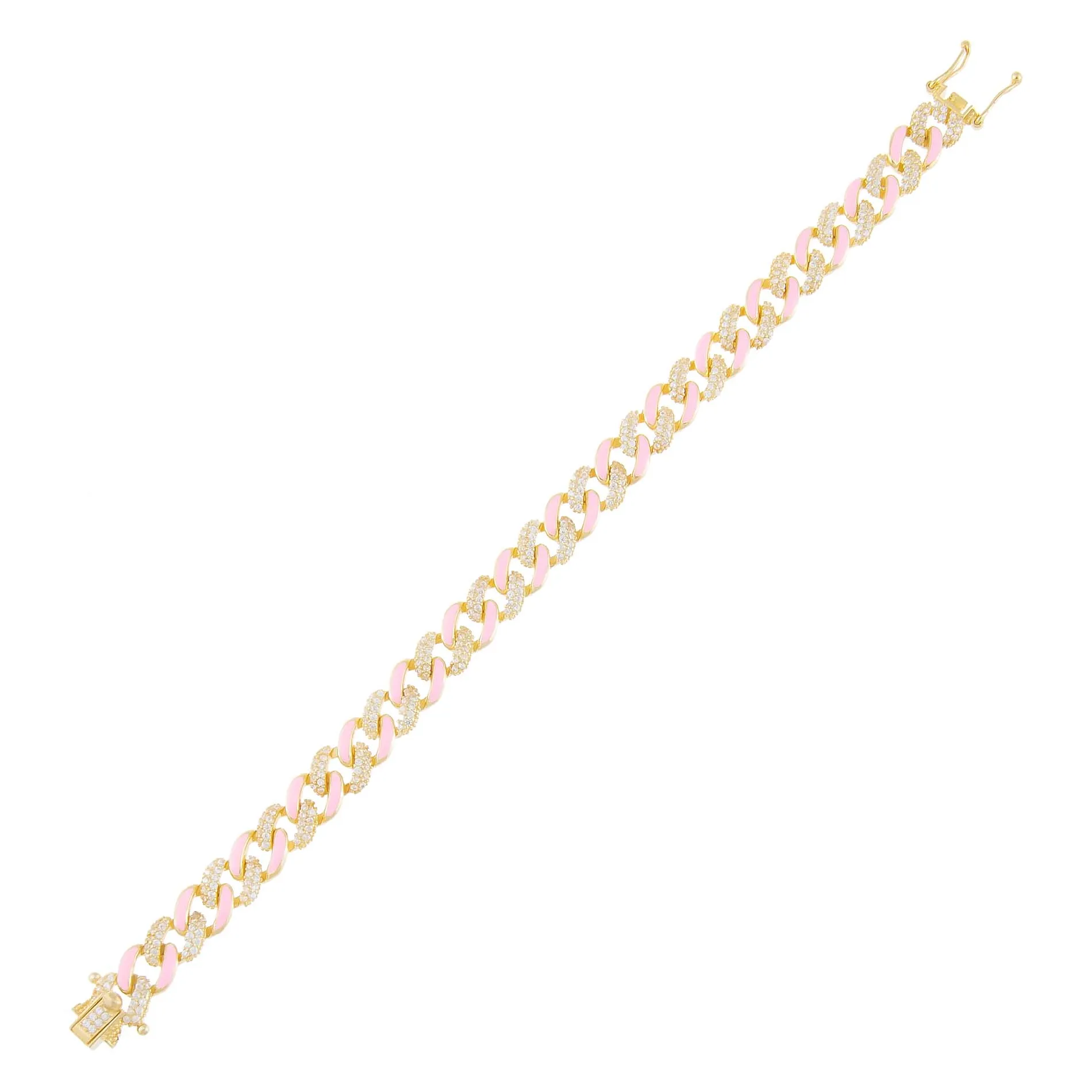 Pastel Enamel Chain Link Bracelet sold by Adina Eden's