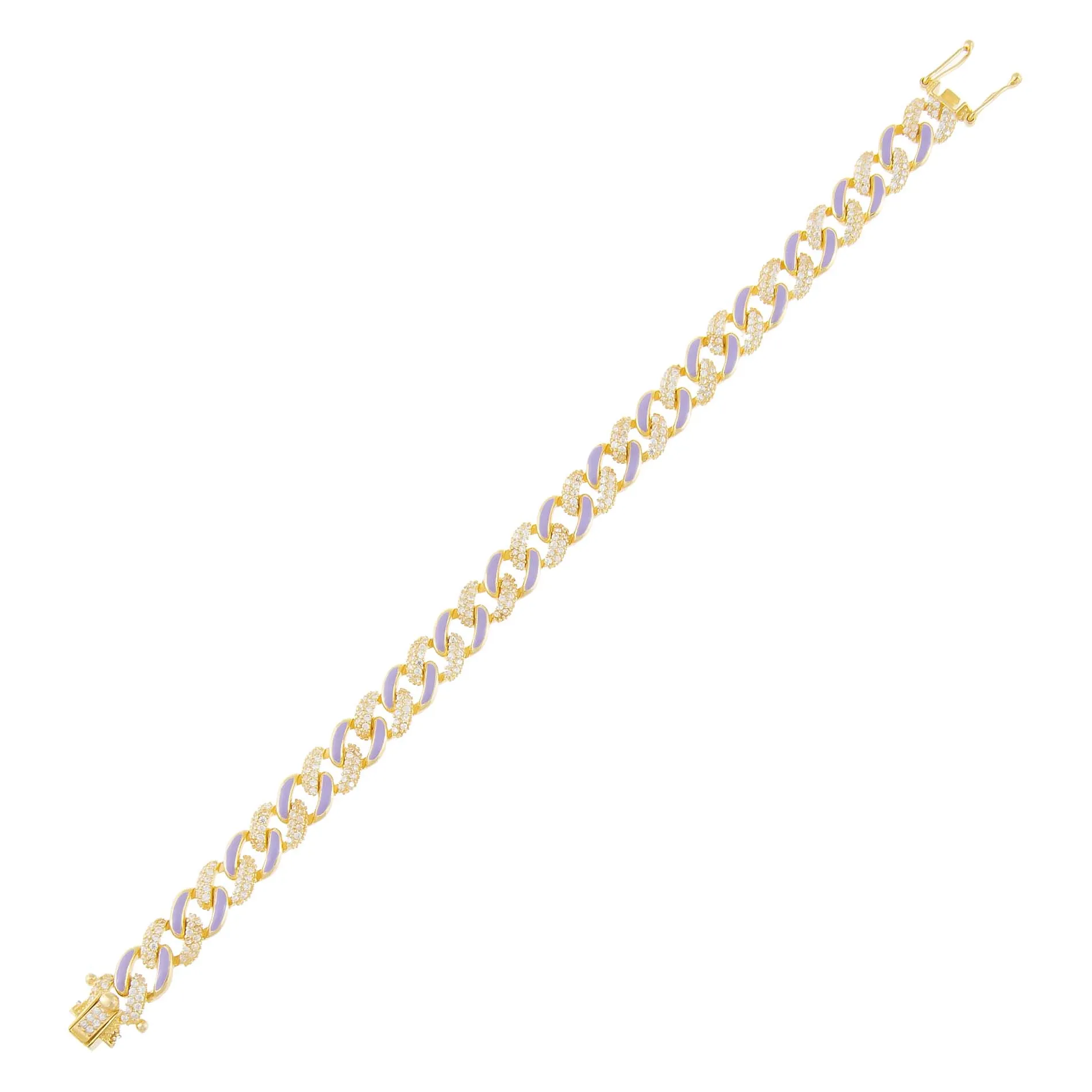 Pastel Enamel Chain Link Bracelet sold by Adina Eden's product image thumbnail 4