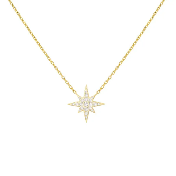 Pavé Starburst Necklace sold by Adina Eden's