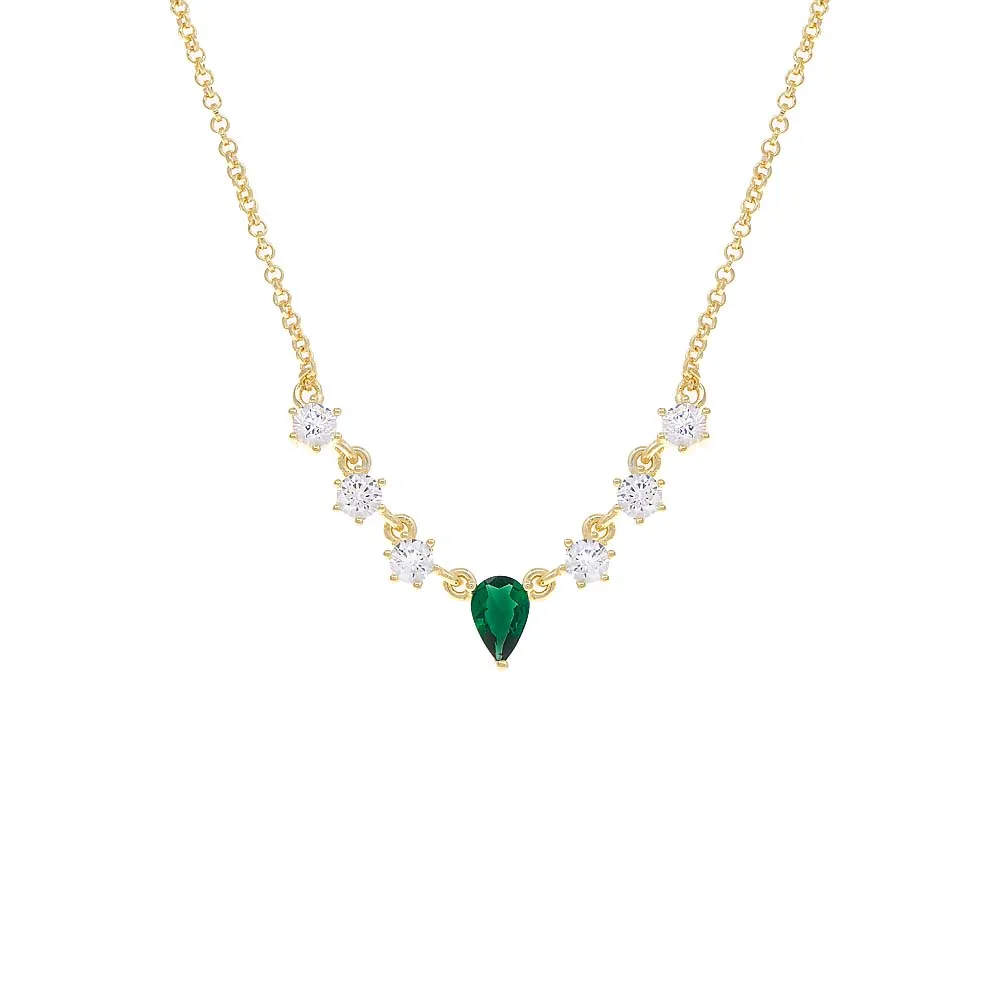 Cluster Teardrop Necklace sold by Adina Eden's product image thumbnail 3