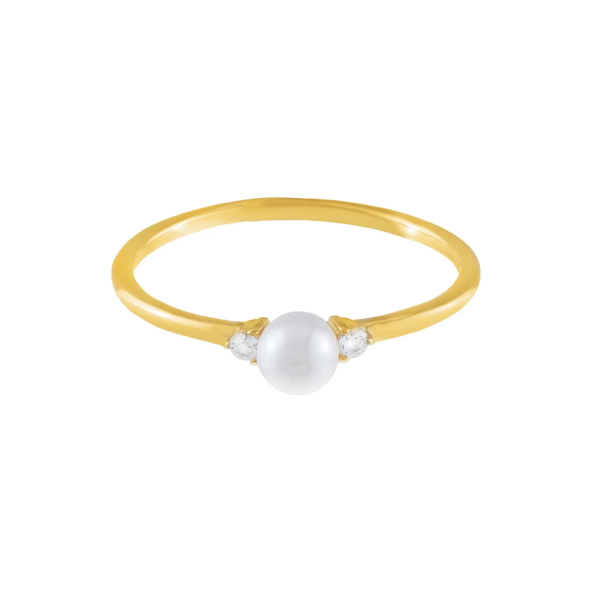 Single Pearl Ring sold by Adina Eden's product image thumbnail 3