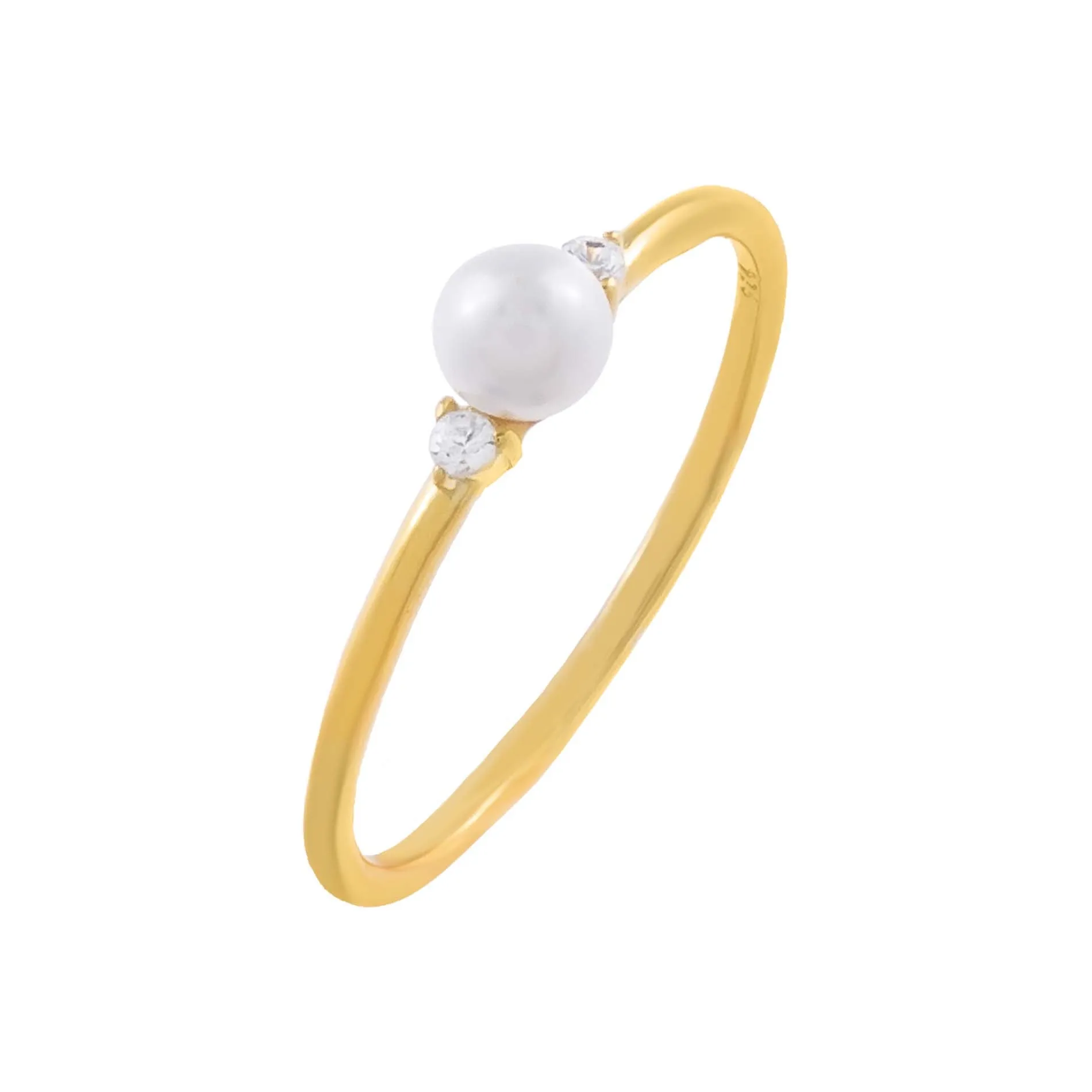 Single Pearl Ring sold by Adina Eden's