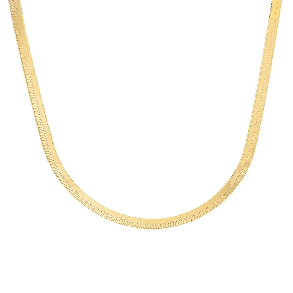 Herringbone Chain Necklace 14K sold by Adina Eden's