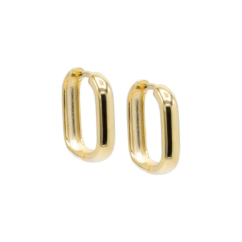 Solid Square Huggie Earring sold by Adina Eden's