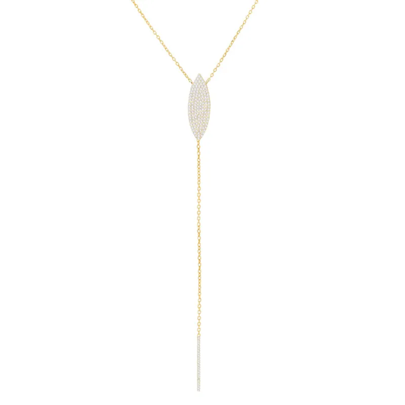 Pavé Teardrop Lariat sold by Adina Eden's