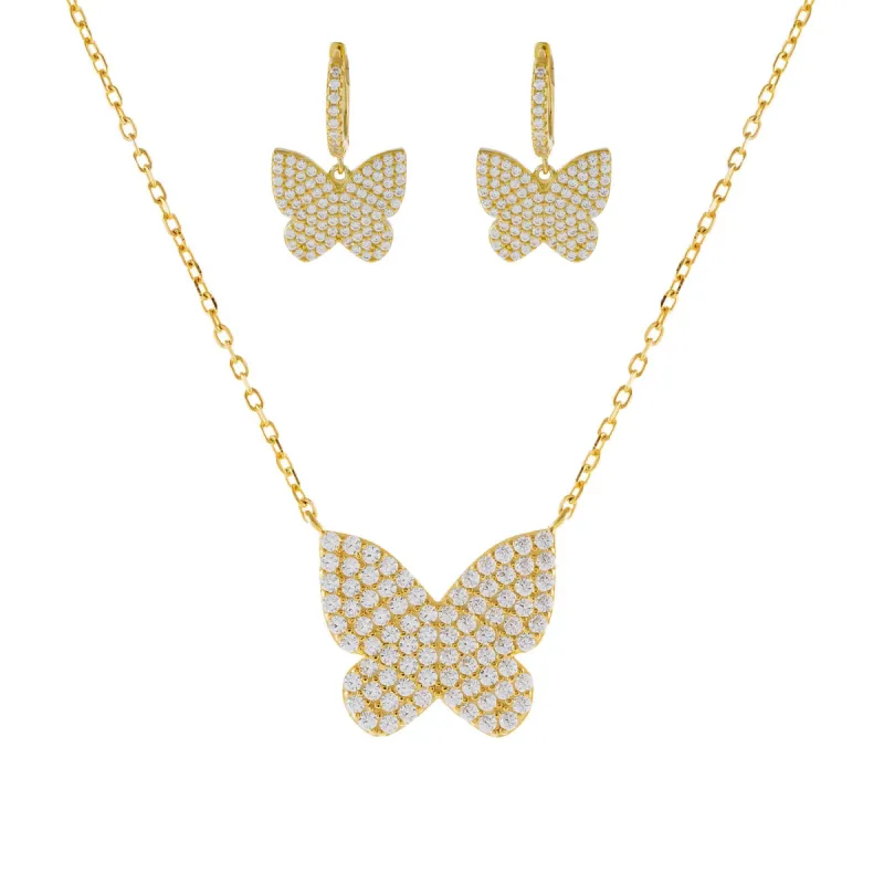 Pavé Large Butterfly Combo Set sold by Adina Eden's