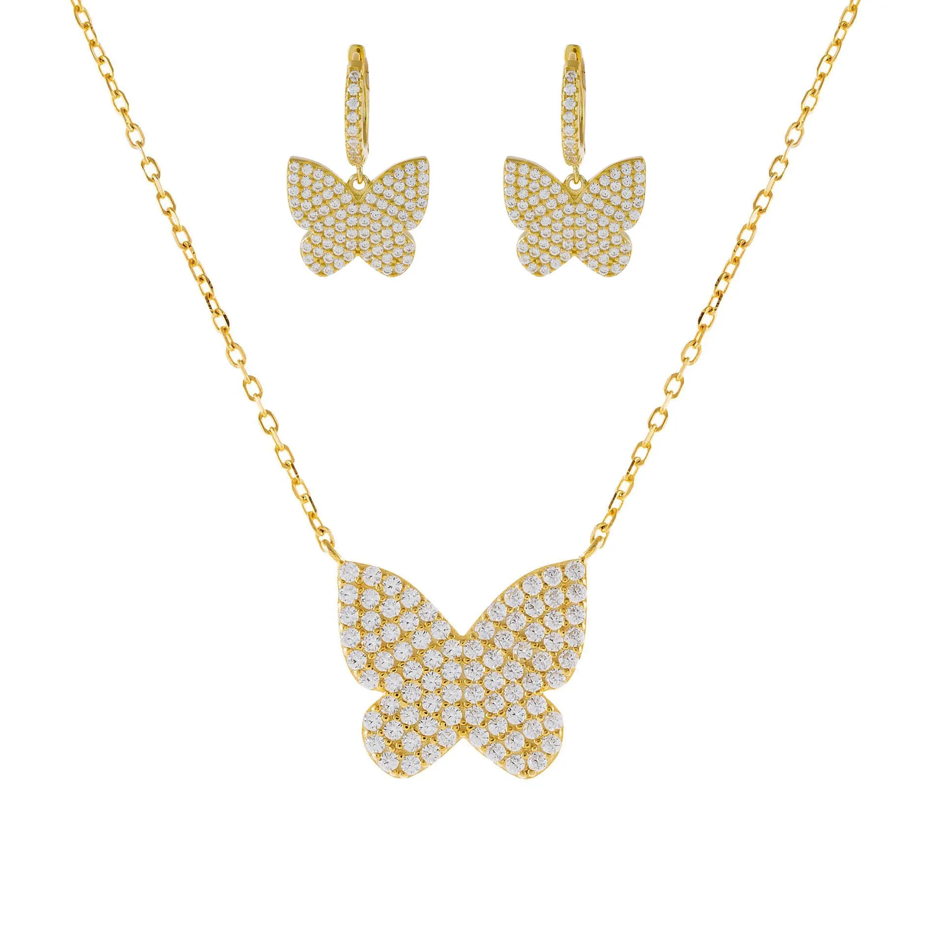 Pavé Large Butterfly Combo Set sold by Adina Eden's