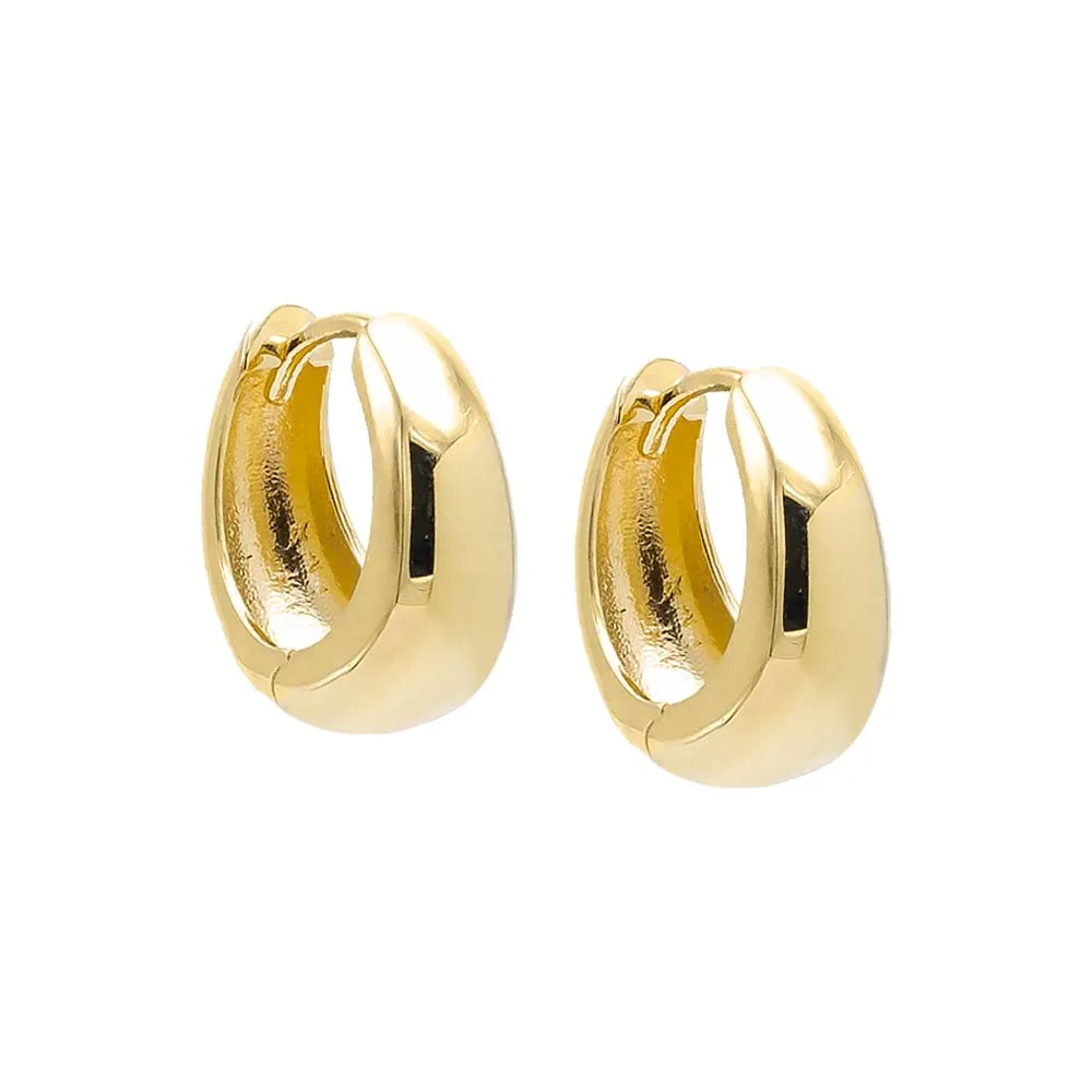 Solid Mini Graduated Huggie Earring 14K sold by Adina Eden's