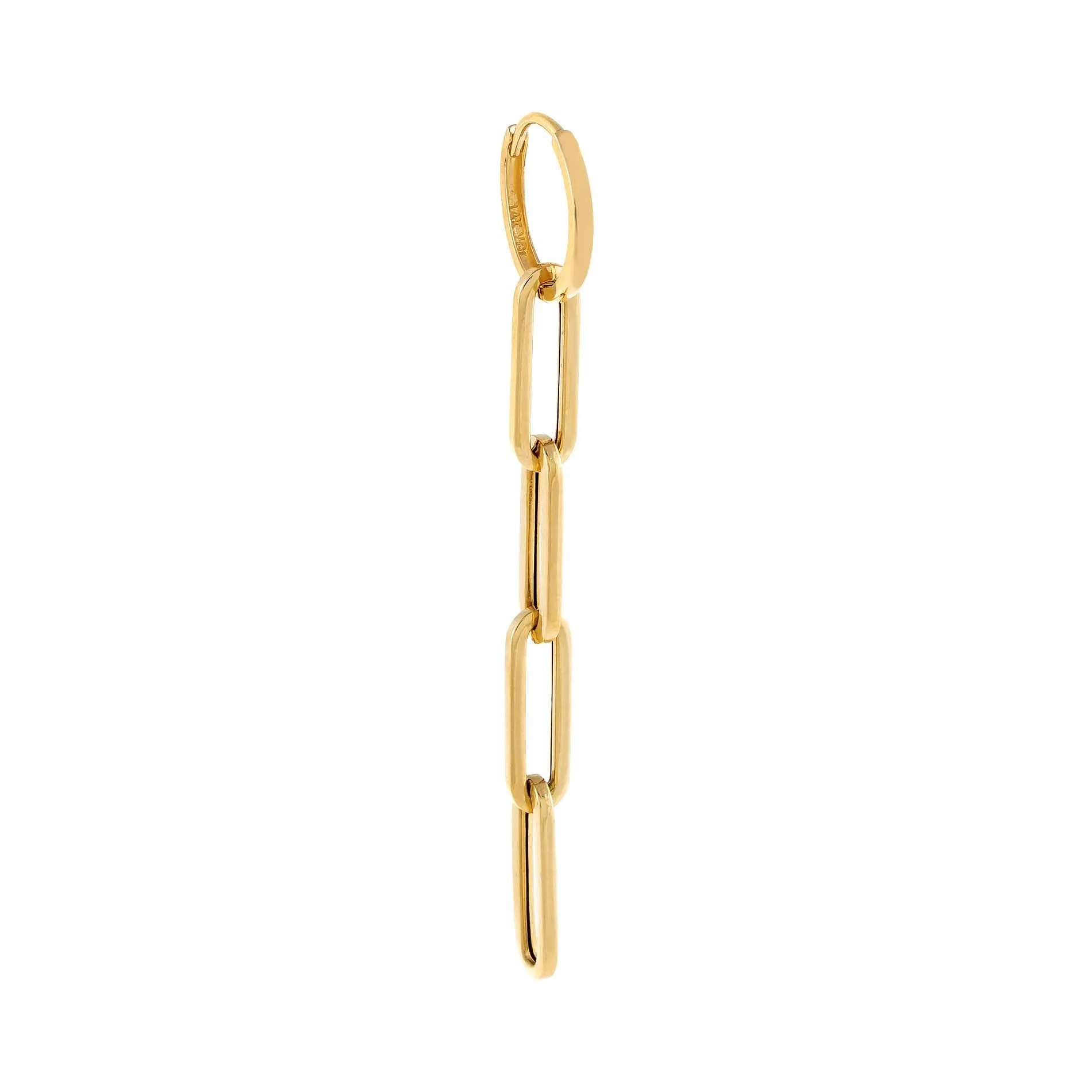 Paperclip Link Huggie Earring 14K sold by Adina Eden's product image thumbnail 5