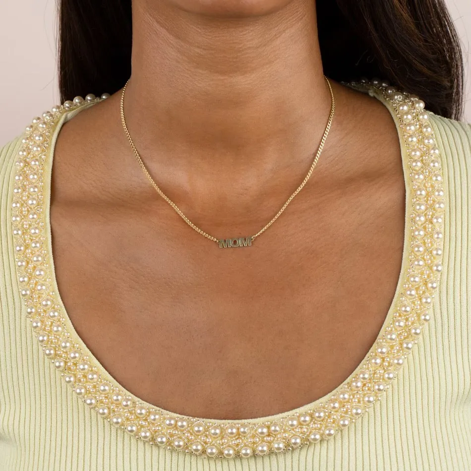 MOM Mini Nameplate Choker sold by Adina Eden's product image thumbnail 2