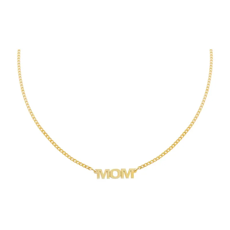 MOM Mini Nameplate Choker sold by Adina Eden's