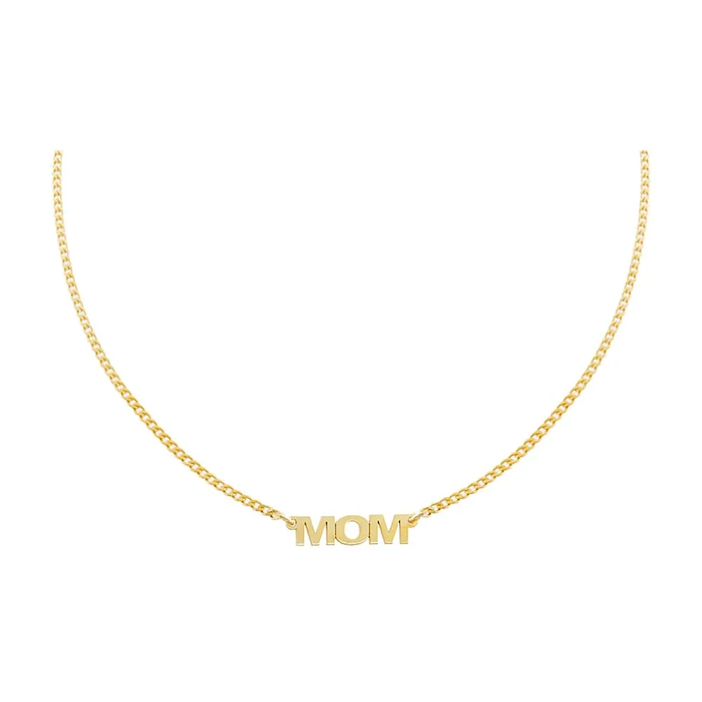 MOM Mini Nameplate Choker sold by Adina Eden's
