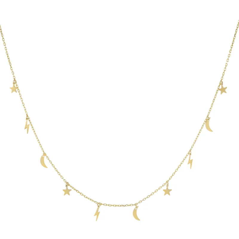 Celestial Necklace 14K sold by Adina Eden's