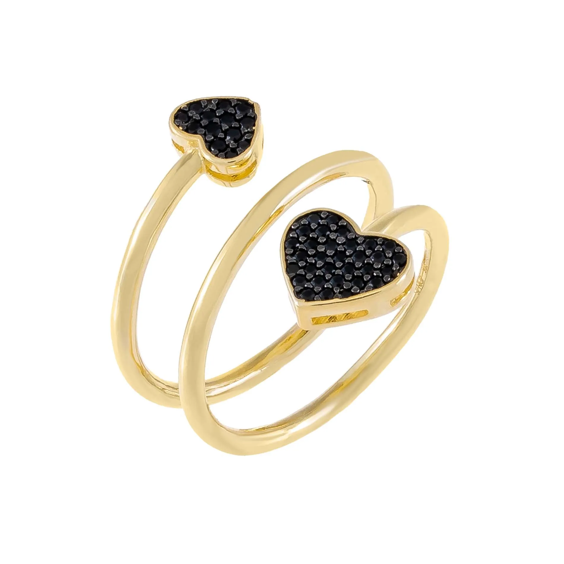 Pavé Heart Wrap Ring sold by Adina Eden's product image thumbnail 5