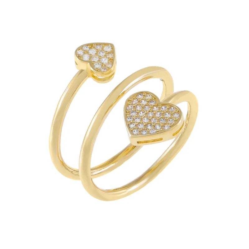 Pavé Heart Wrap Ring sold by Adina Eden's