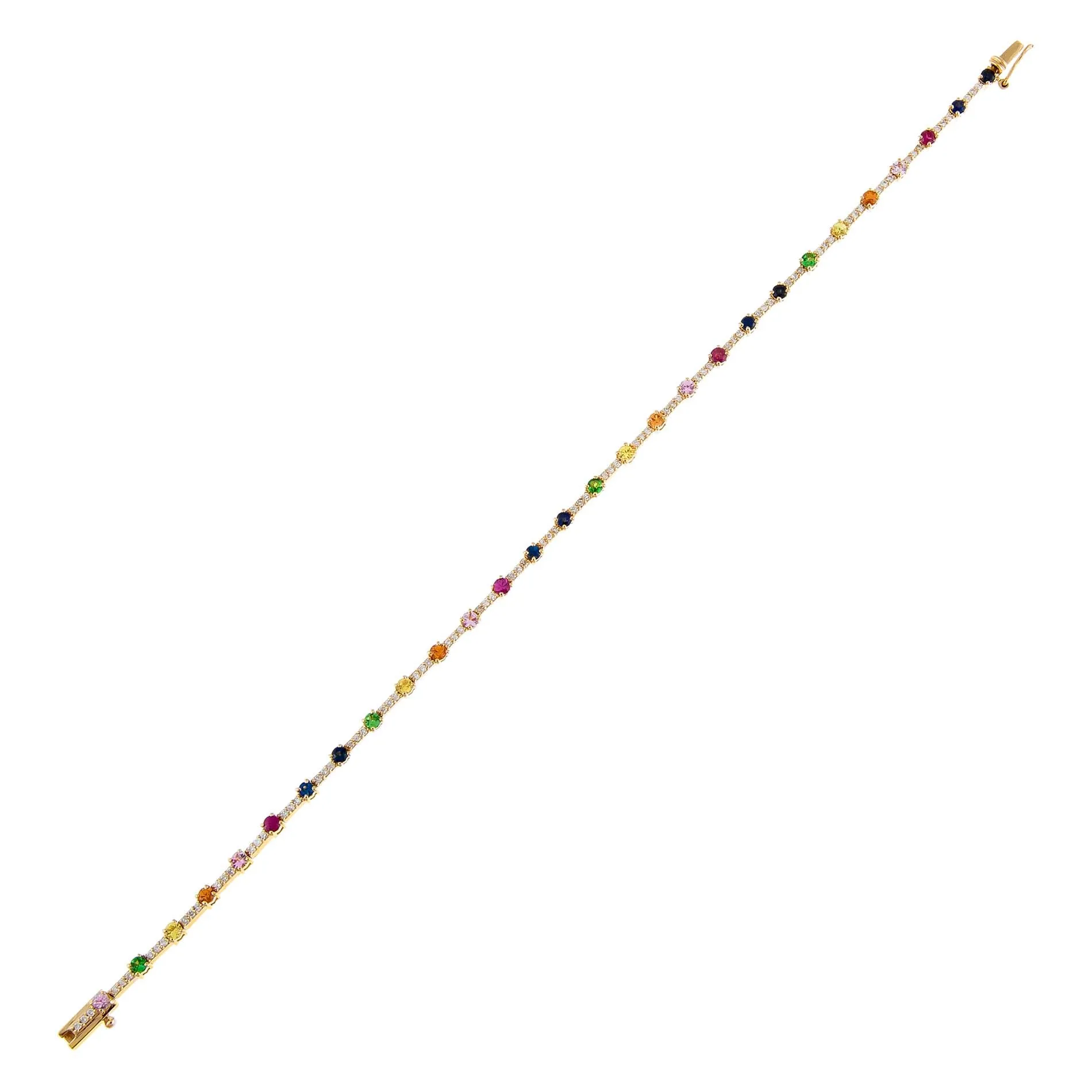 Diamond Multi Color Bracelet 14K sold by Adina Eden's