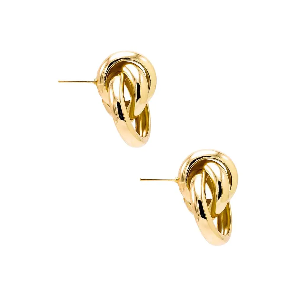 Twister Looped Dangling Drop Stud Earring sold by Adina Eden's product image thumbnail 2
