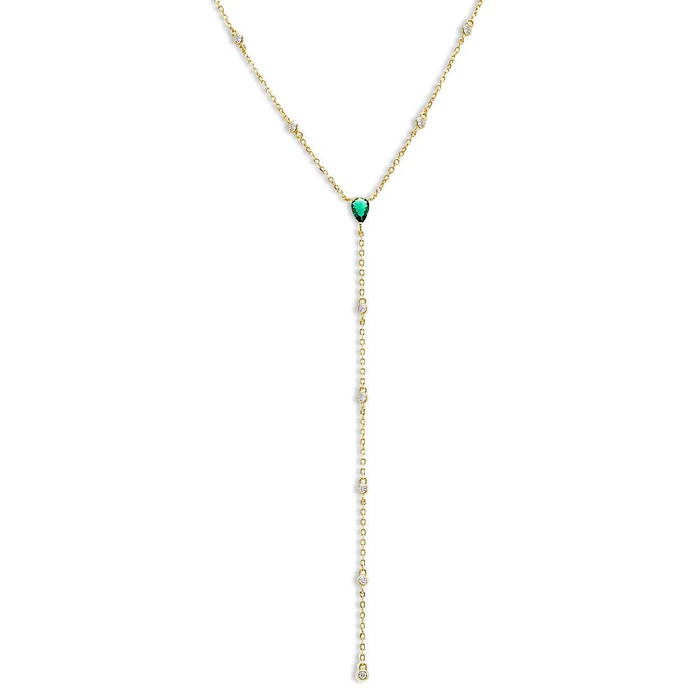 CZ Station Lariat Necklace sold by Adina Eden's product image thumbnail 2