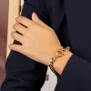 Cuban Chain X Ball Toggle Bracelet sold by Adina Eden's