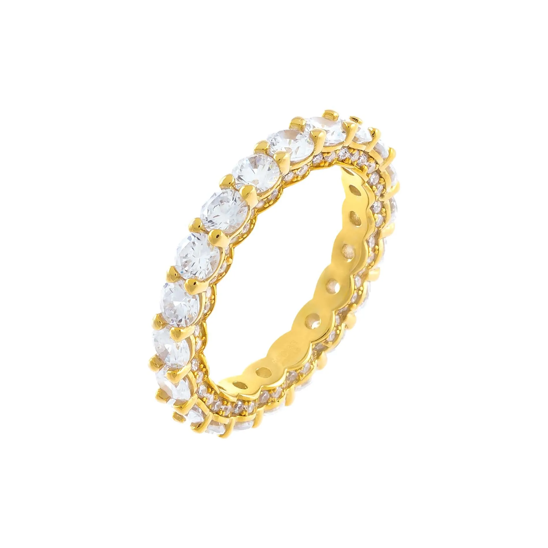 Round Stone Pavé Band sold by Adina Eden's