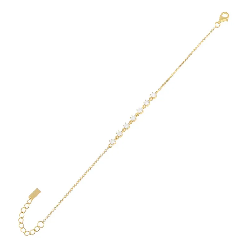 Colored Half Tennis Chain Bracelet sold by Adina Eden's