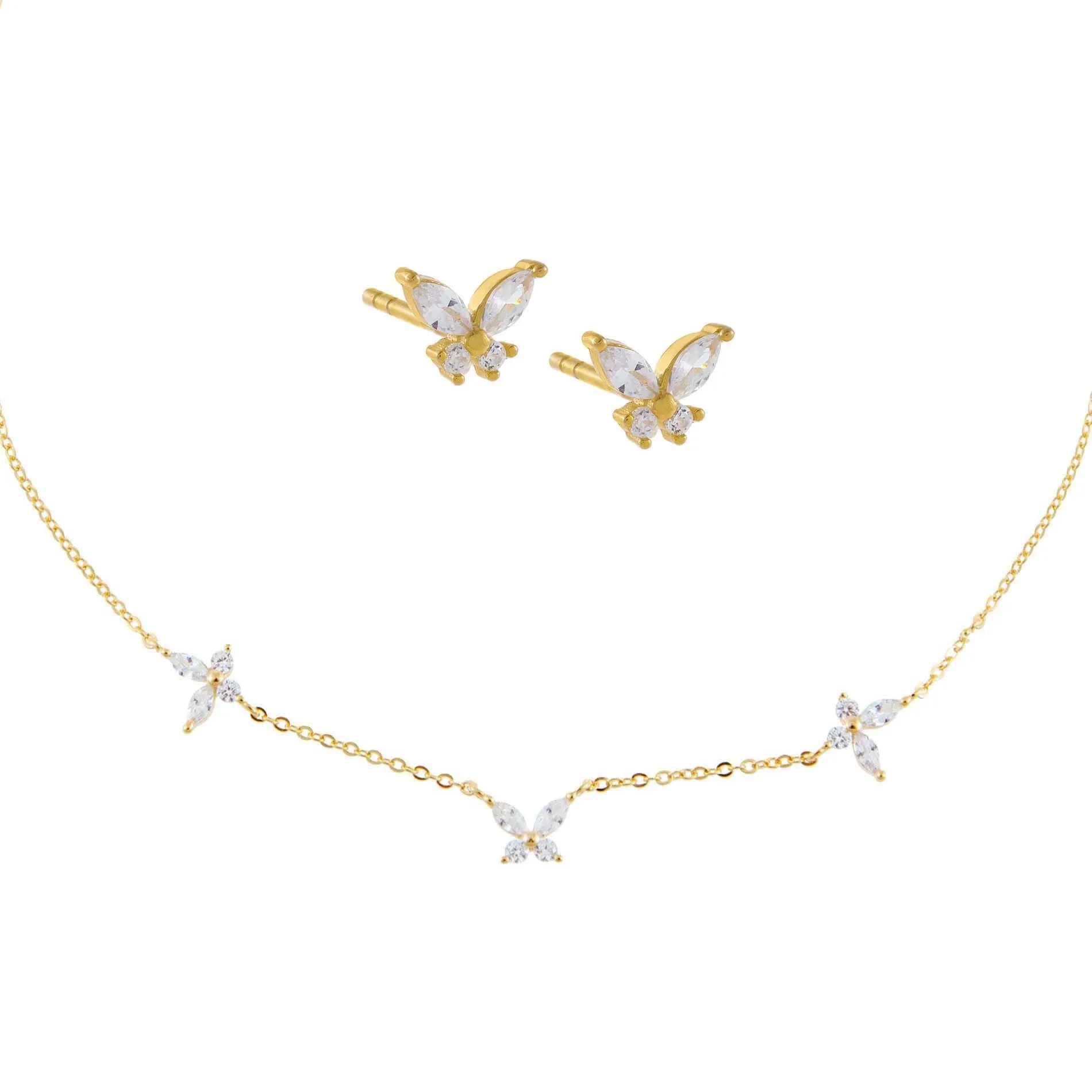 Crystal Butterfly Combo Set sold by Adina Eden's