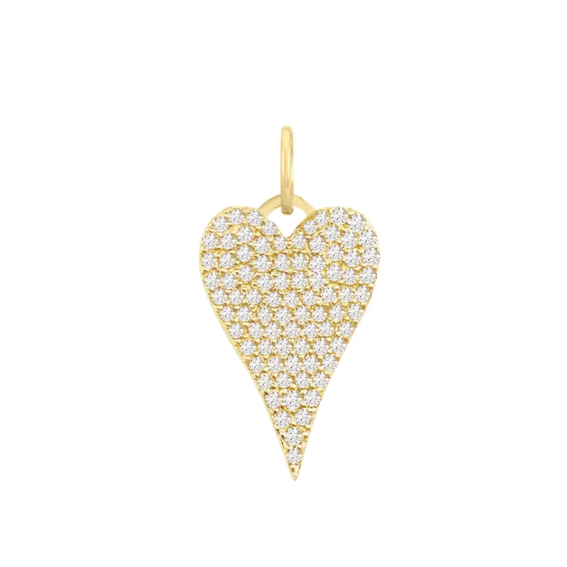 Diamond Heart Charm 14K sold by Adina Eden's