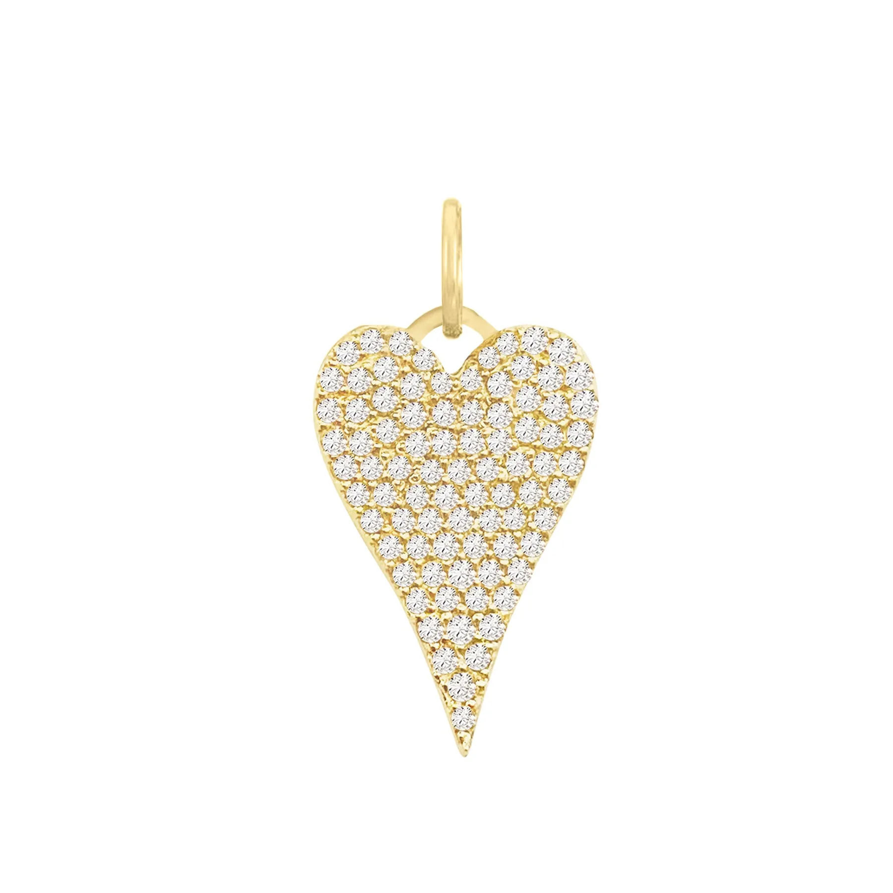 Diamond Heart Charm 14K sold by Adina Eden's