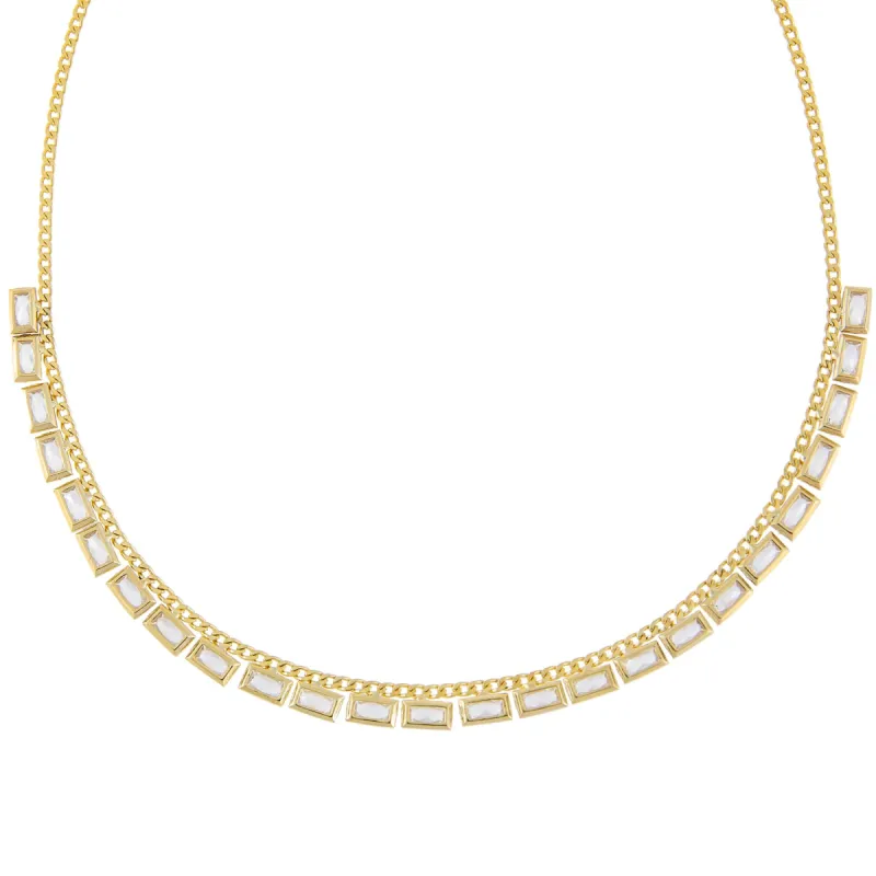 Multi Baguette Cuban Chain Choker sold by Adina Eden's