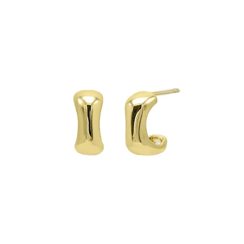 Solid Fluid Curved Open Hoop Earirng sold by Adina Eden's