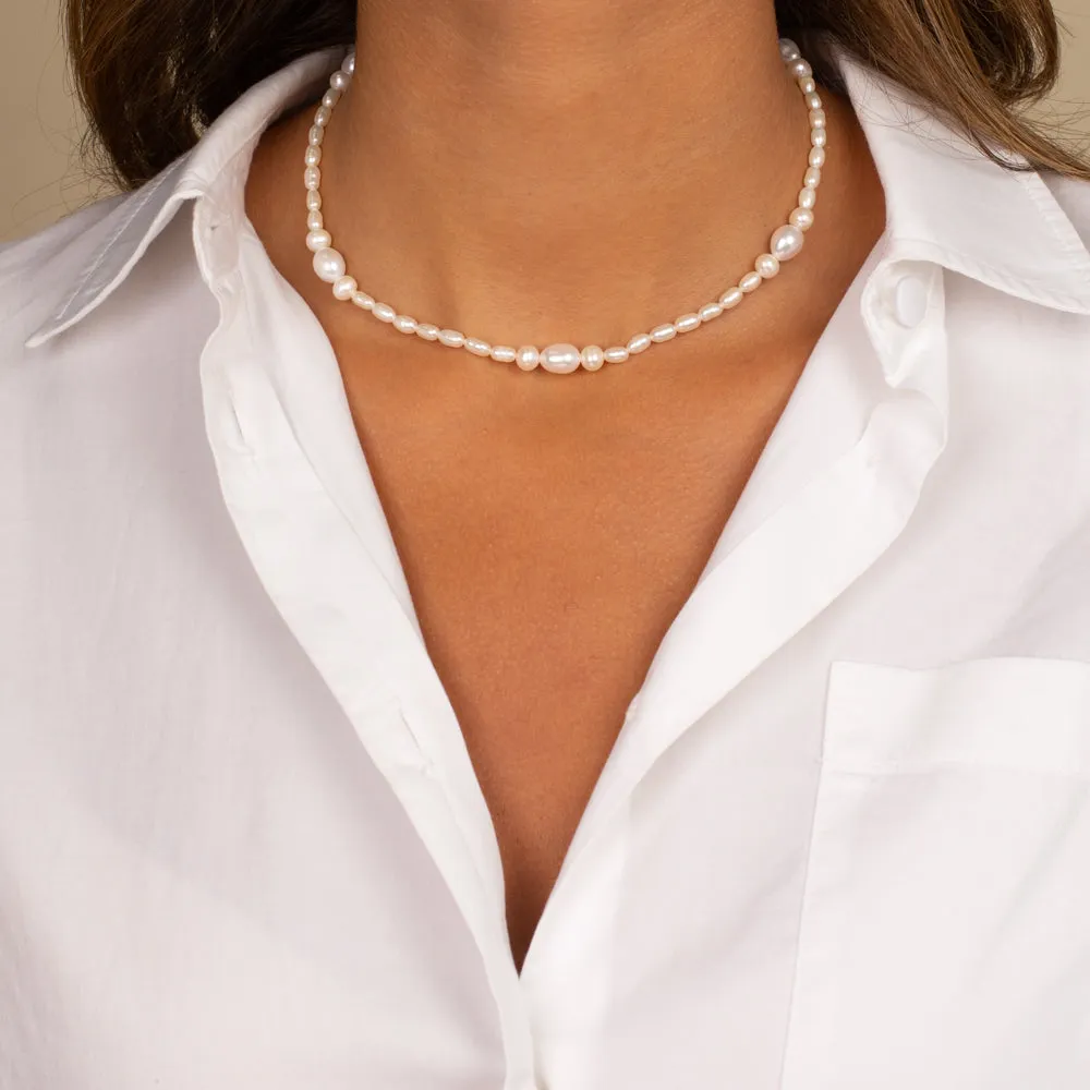 Pearl Multi Cluster Necklace sold by Adina Eden's product image thumbnail 2