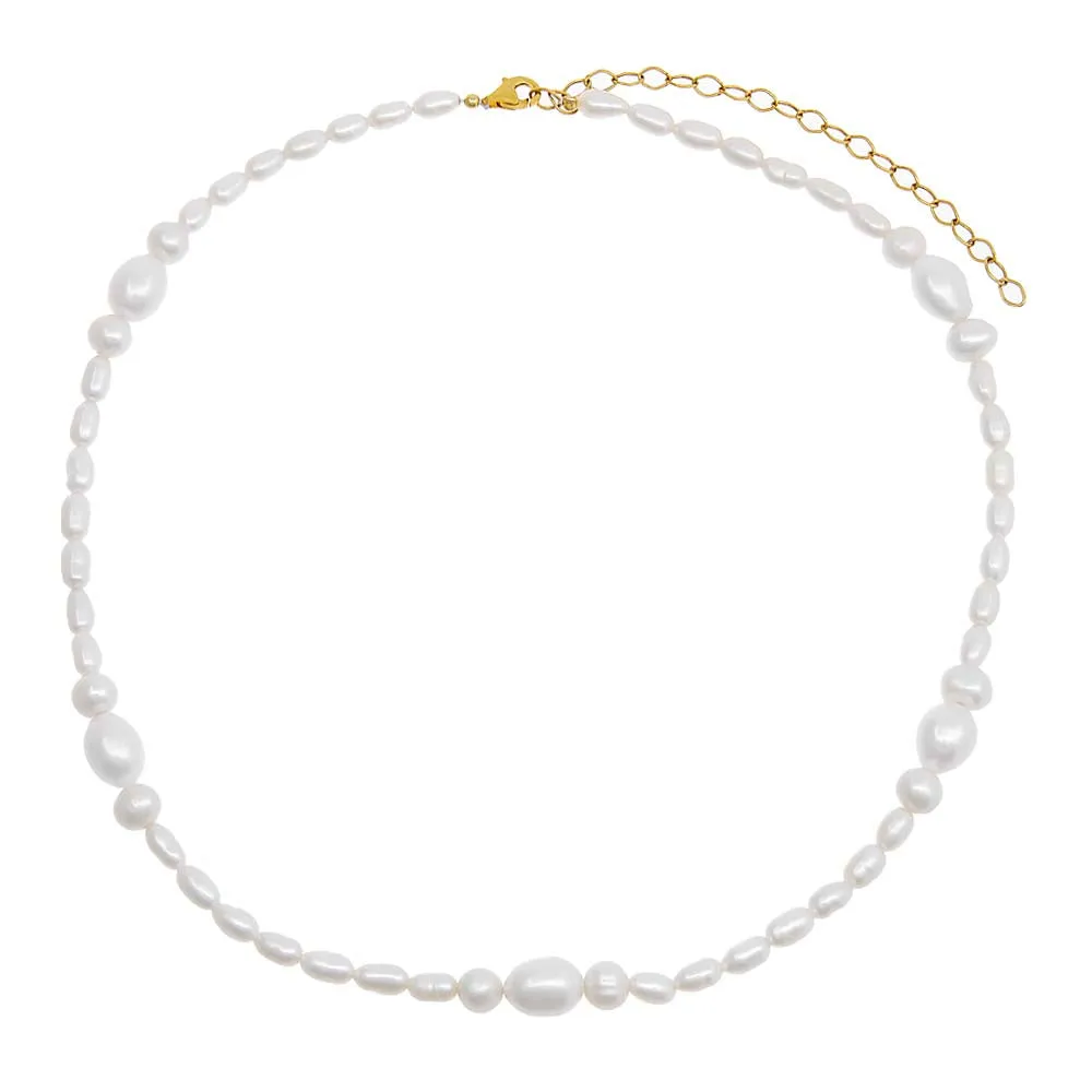 Pearl Multi Cluster Necklace sold by Adina Eden's product image thumbnail 3