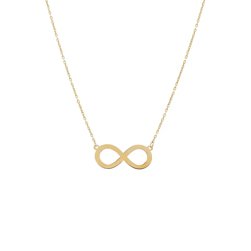 Solid Infinity Sign Pendant Necklace 14K sold by Adina Eden's