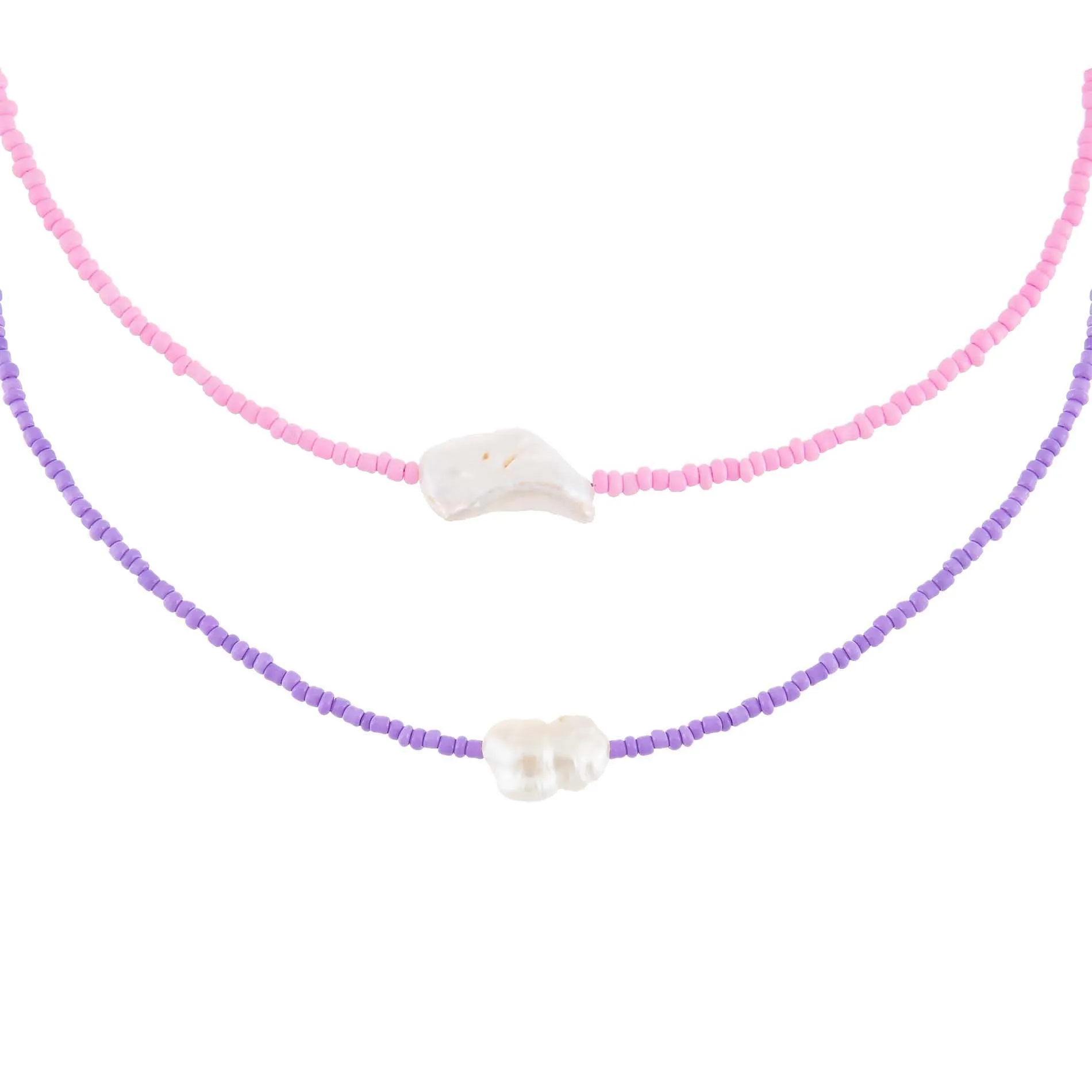 2 Piece Baroque Bead Choker Combo Set sold by Adina Eden's