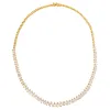 CZ Graduated Marquise Tennis Necklace sold by Adina Eden's