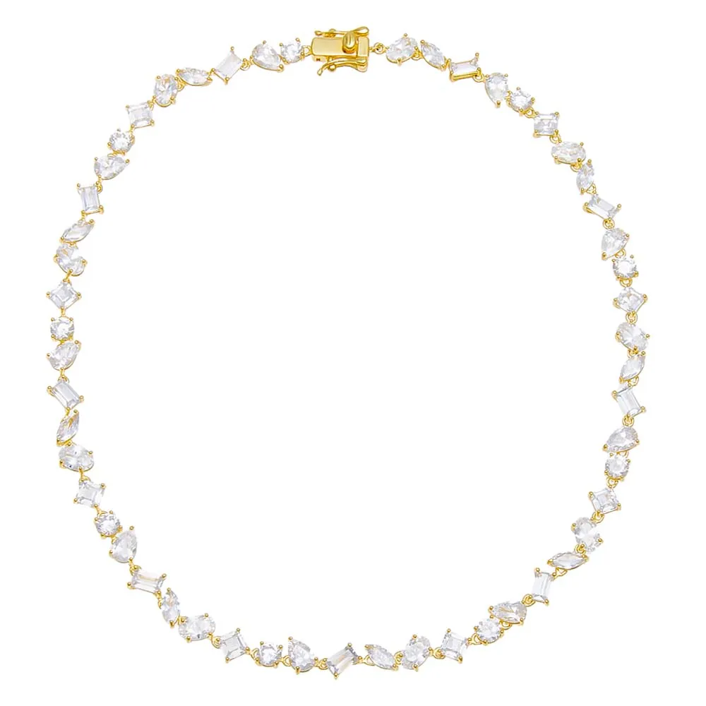 CZ Multi Shape Stone Choker sold by Adina Eden's product image thumbnail 3