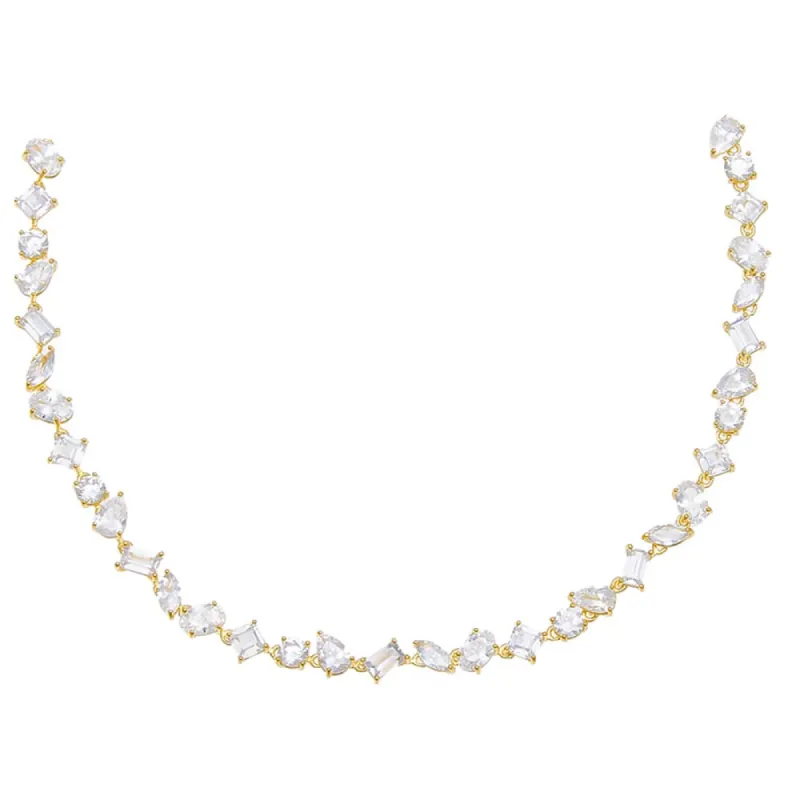 CZ Multi Shape Stone Choker sold by Adina Eden's