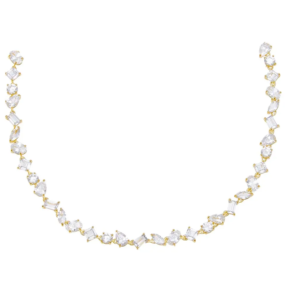 CZ Multi Shape Stone Choker sold by Adina Eden's