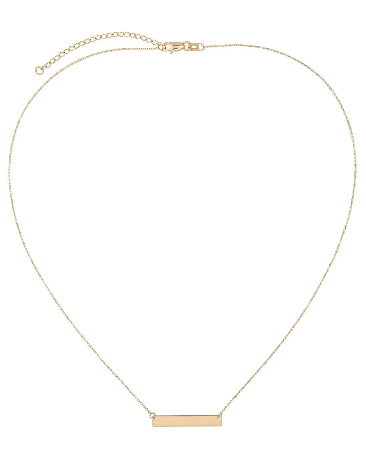 Engravable Bar Necklace 14K sold by Adina Eden's product image thumbnail 4