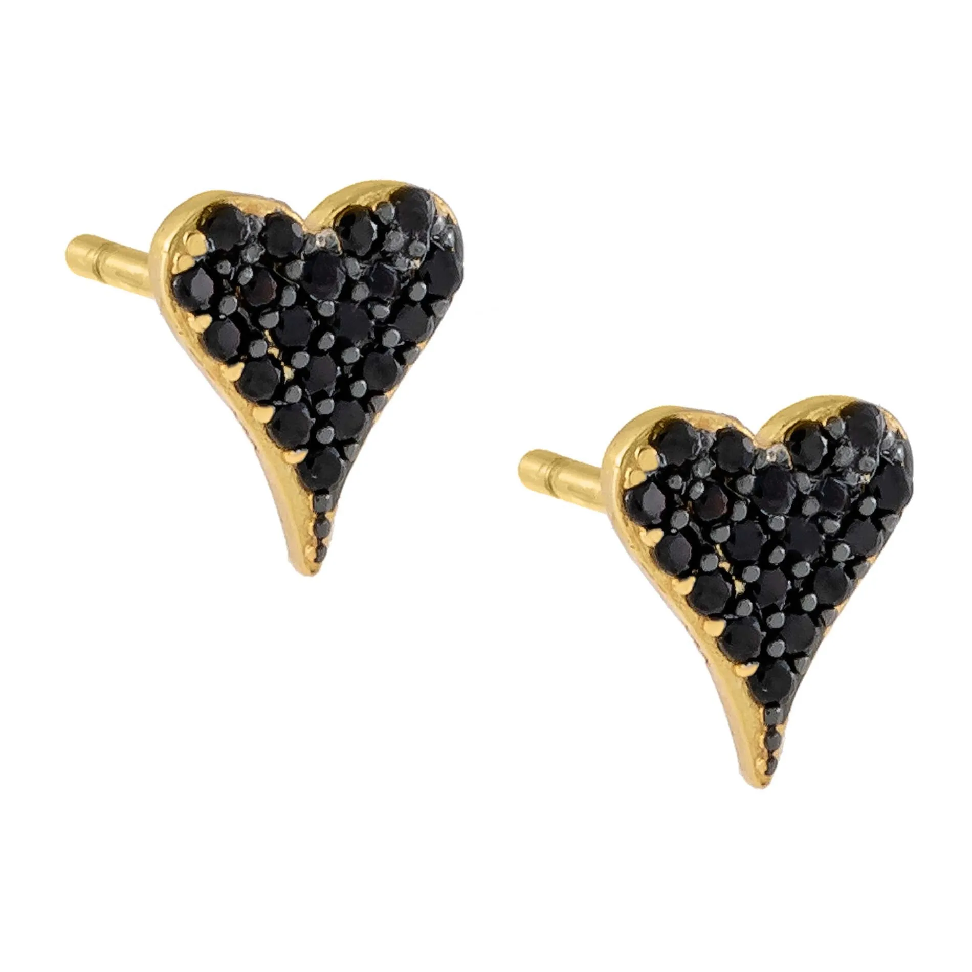 Mini Pavé Heart Stud Earring sold by Adina Eden's product image thumbnail 2