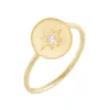 CZ Mini Starburst Stamp Ring sold by Adina Eden's