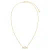 MOM Pavé Block Nameplate Chain Necklace sold by Adina Eden's