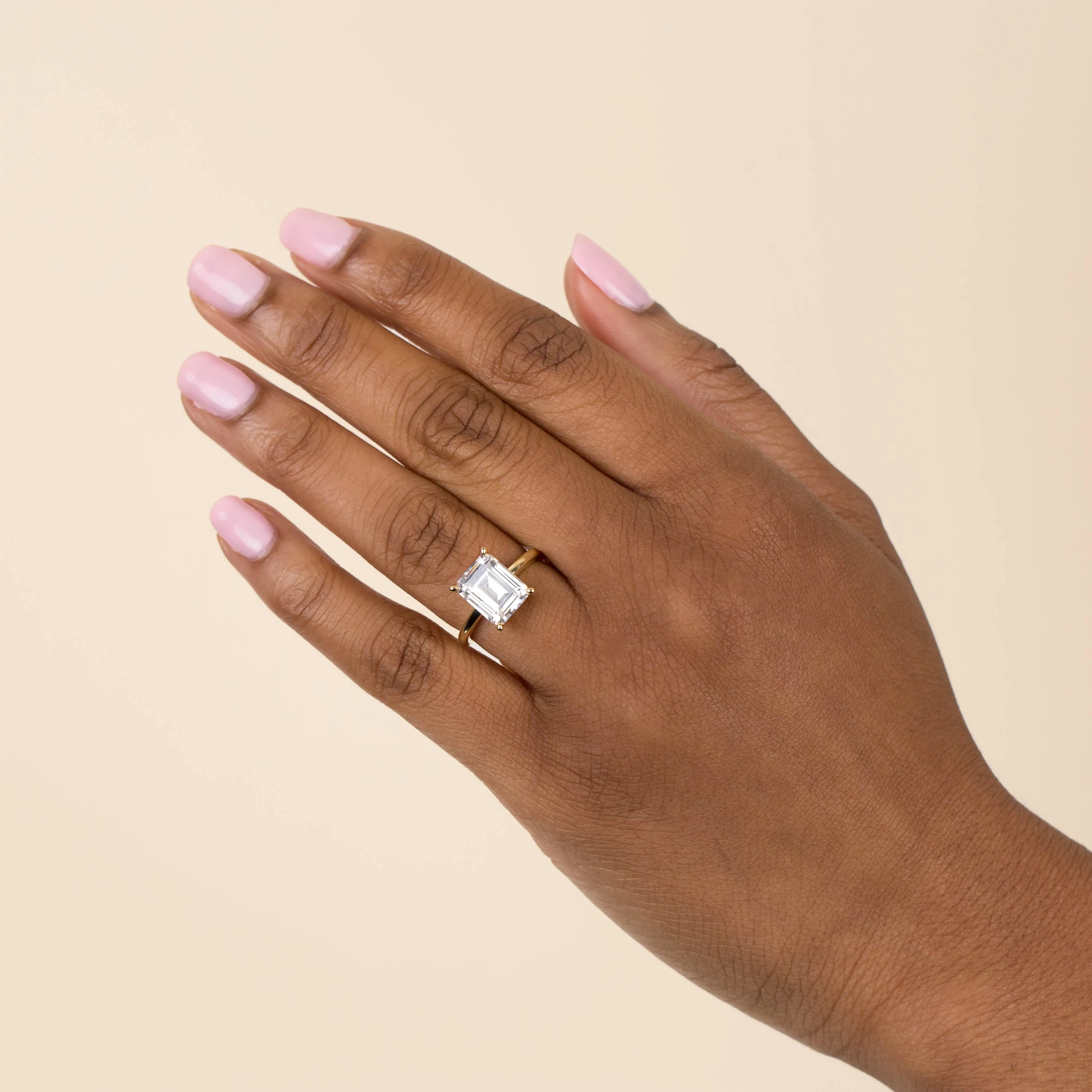 CZ Emerald Stone Ring sold by Adina Eden's product image thumbnail 2