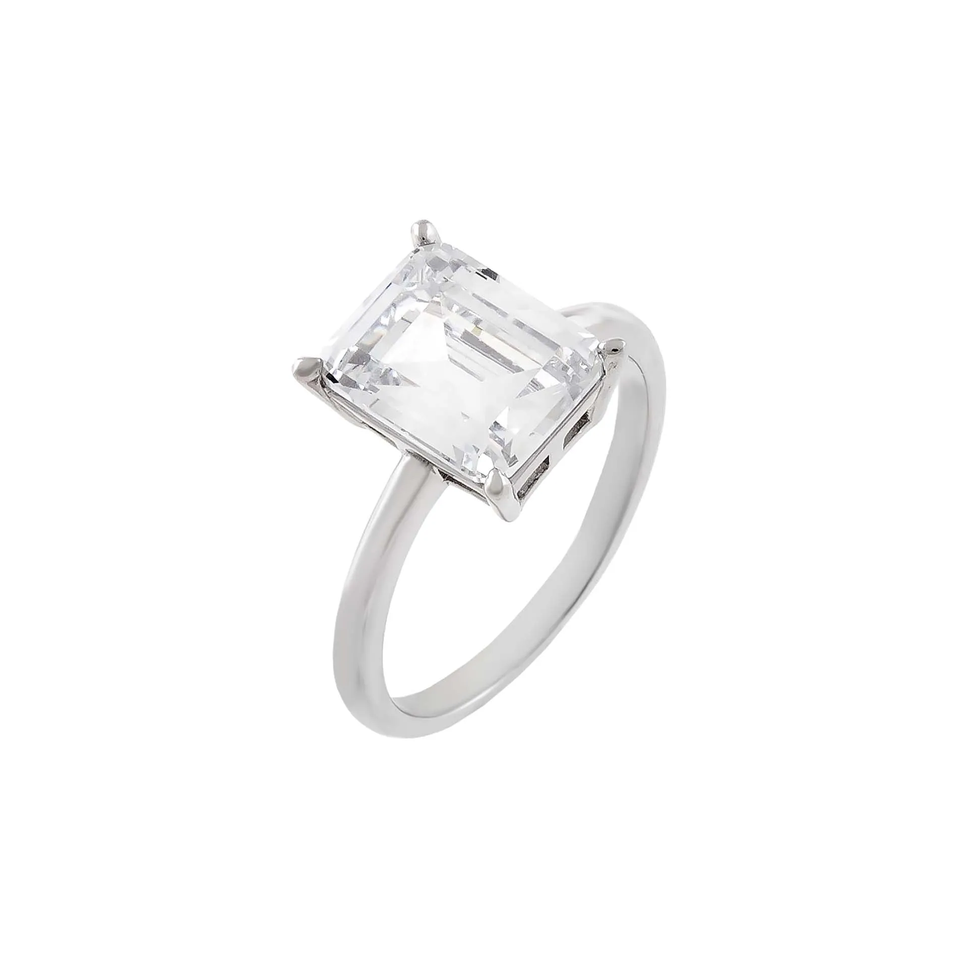 CZ Emerald Stone Ring sold by Adina Eden's product image thumbnail 4