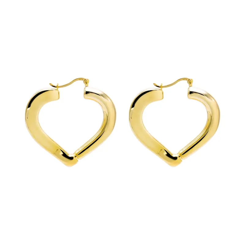 Solid V Shape Open Hoop Earring sold by Adina Eden's
