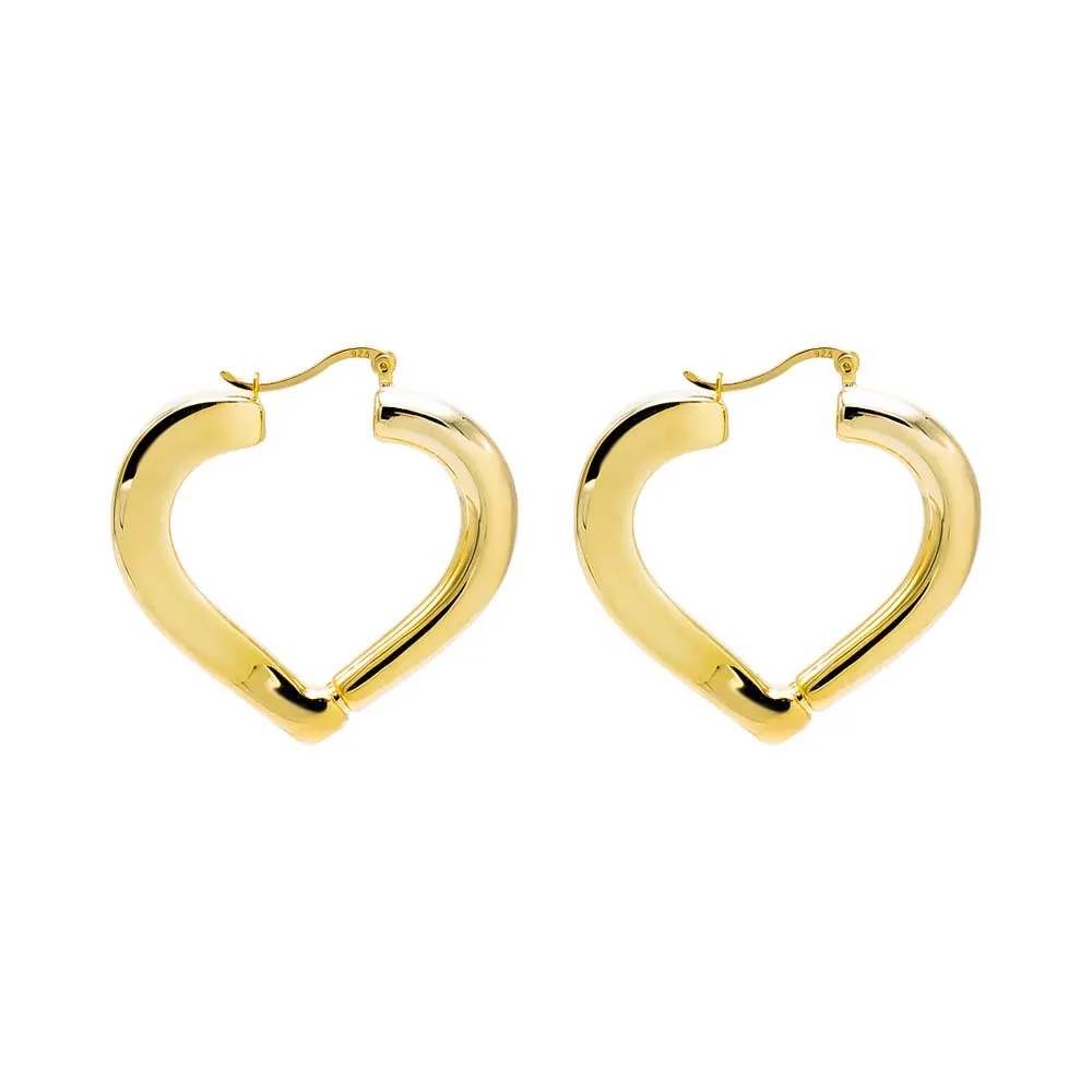 Solid V Shape Open Hoop Earring sold by Adina Eden's