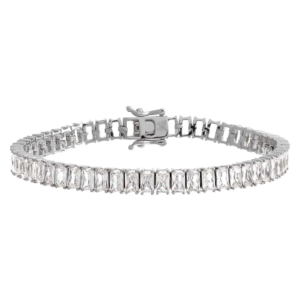CZ Emerald Cut Tennis Bracelet sold by Adina Eden's product image thumbnail 3