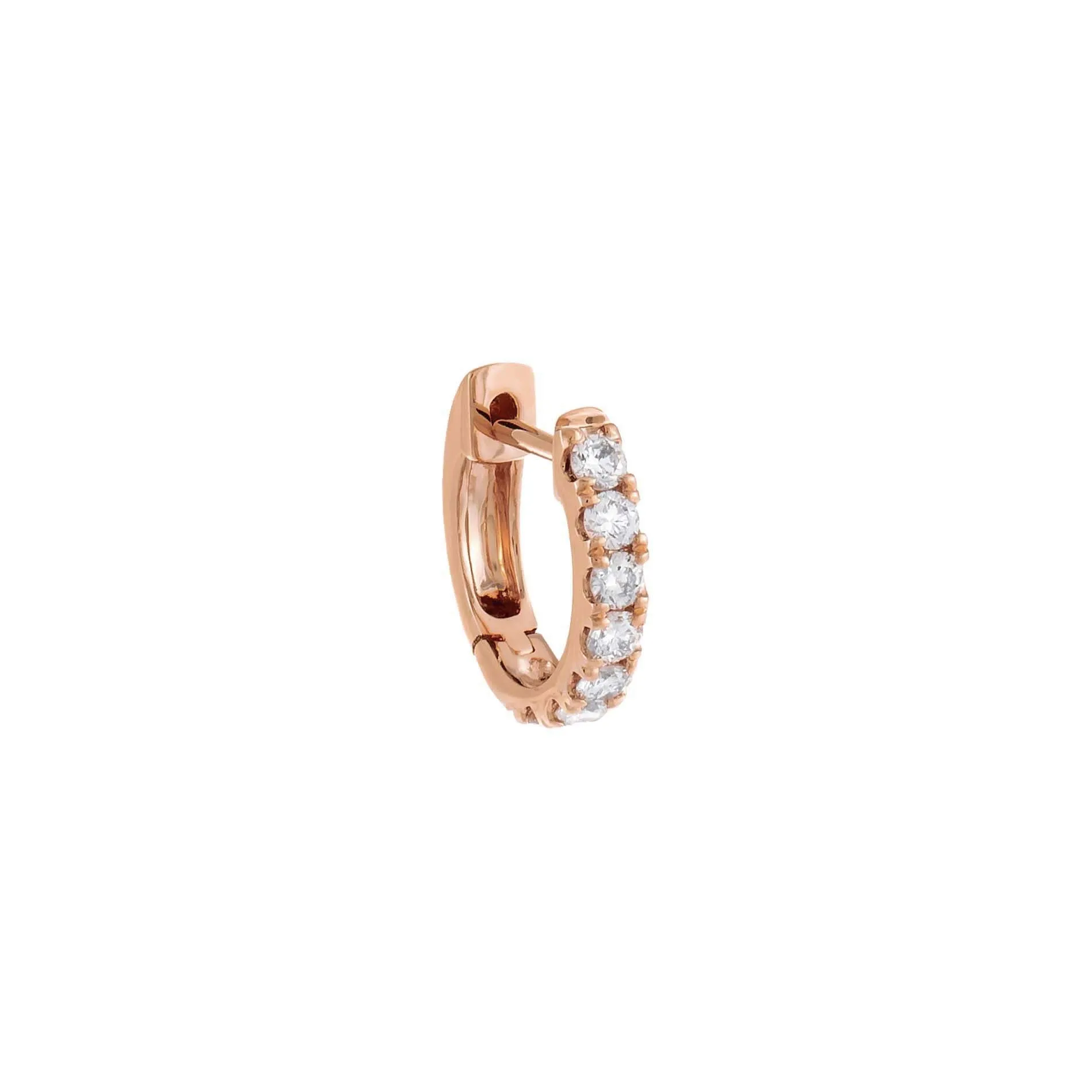 Wide Diamond Huggie Earring 14K sold by Adina Eden's product image thumbnail 4